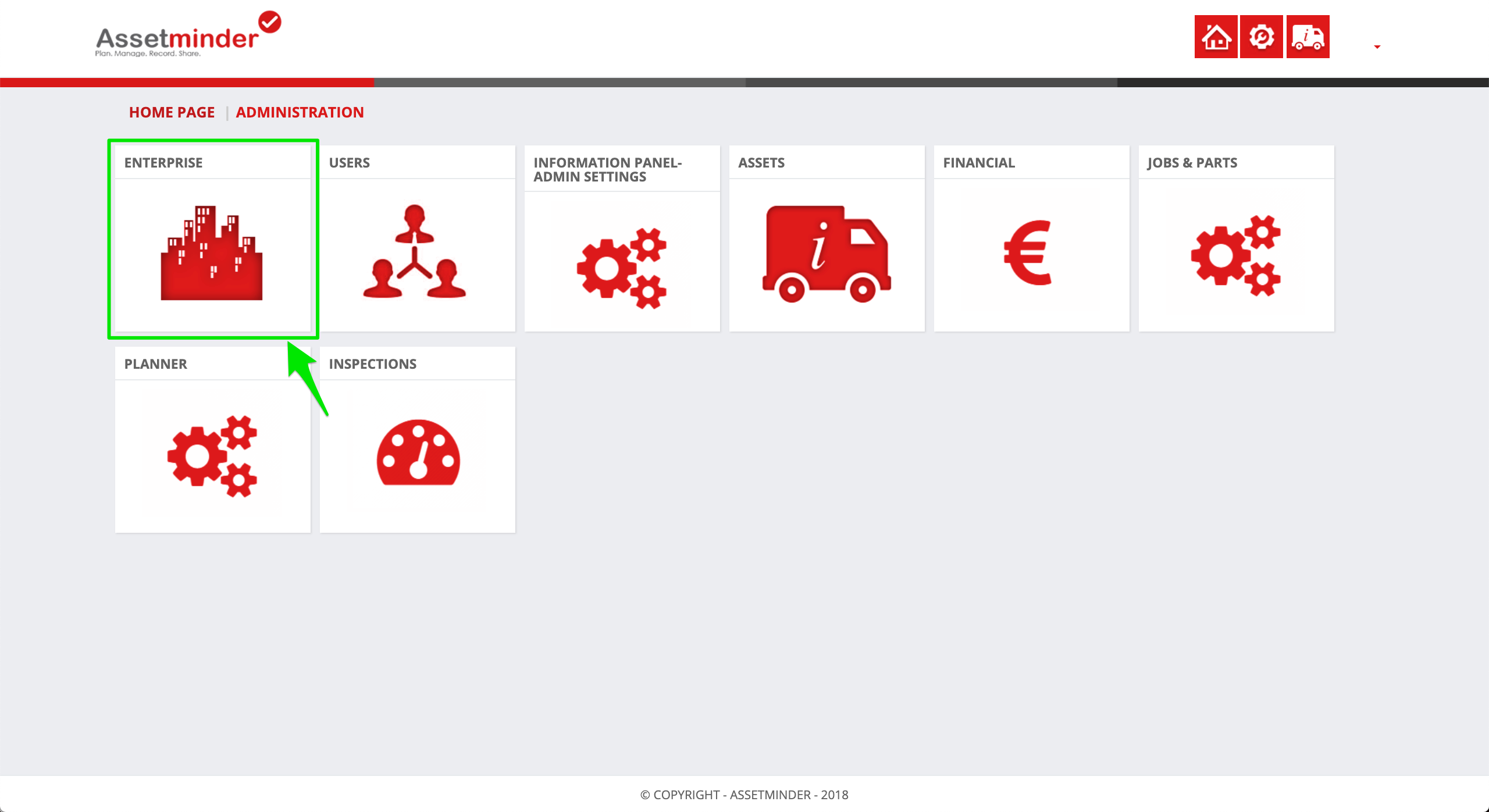 Add a Part Storage Location or Depot - Assetminder