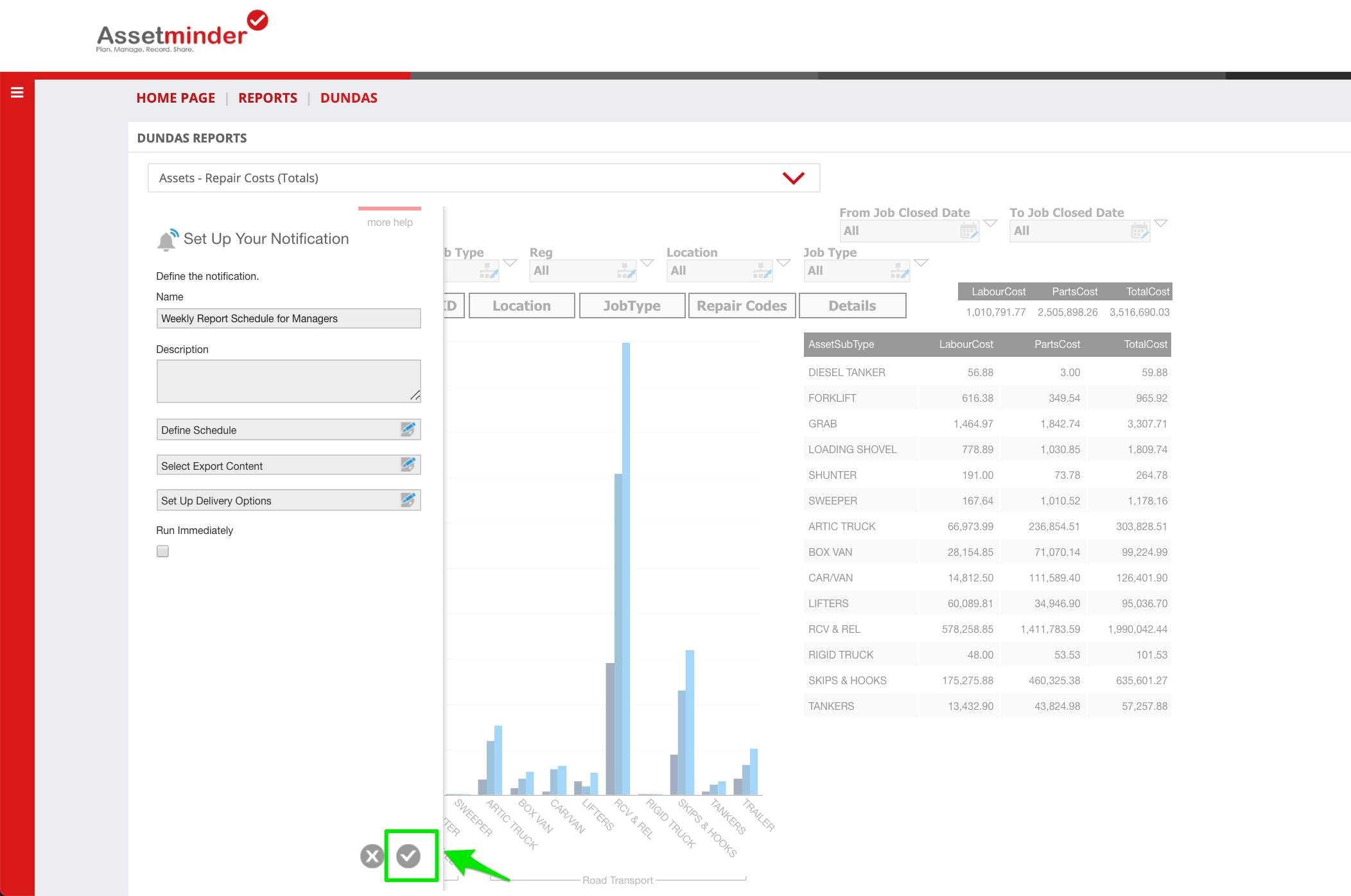 Configure A Scheduled Report Assetminder 5833